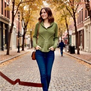 Vintage Old Navy Olive Knit Sweater